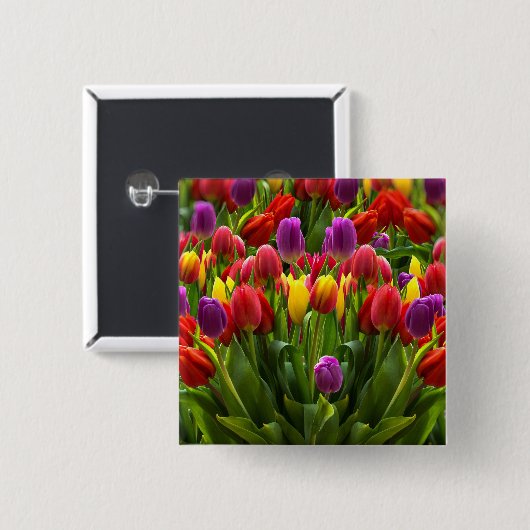 Helle Tulips Button (Vorne & Hinten)