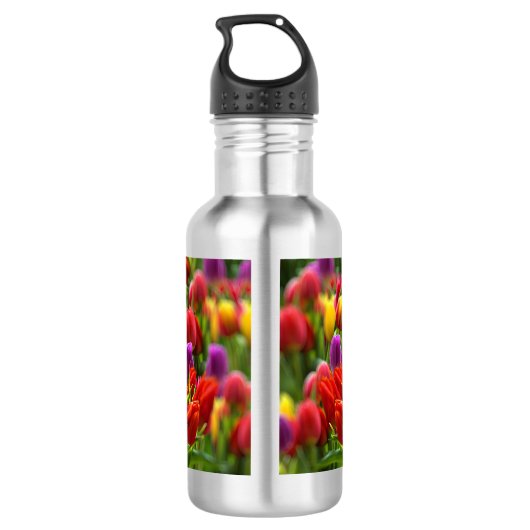 Helle Tulips Edelstahlflasche (Rückseite)