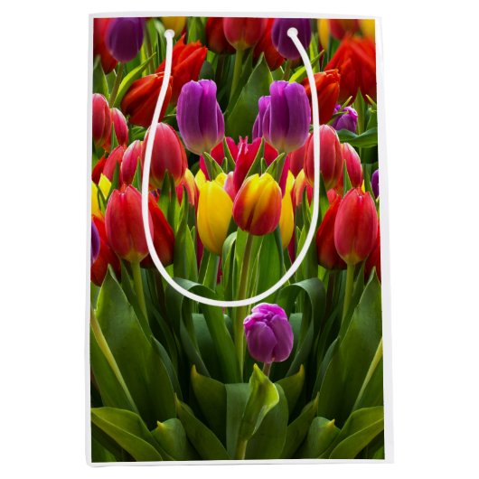 Helle Tulips Mittlere Geschenktüte (Vorderseite)