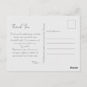 Helle Tulips und Greenery Brautparty Vielen Dank Postkarte (Rückseite)