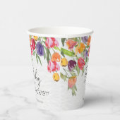 Helle Tulips und Grüne Babydusche Pappbecher (Rechts)