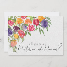 Helle Tulips und Grüne Matron der Ehre Einladung