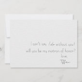 Helle Tulips und Grüne Matron der Ehre Einladung (Rückseite)