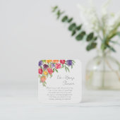 Helle Tulips und Grünes Brautparty Begleitkarte (Stehend Vorderseite)