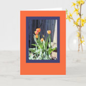 Helle Tulpen-Grußkarte Karte (Gelbe Blume)