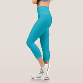 helle Türkis, hochtaillierte Leggings