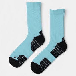 helle Türkis-Socken mit schwarzen Absätzen und Zeh Socken