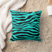 Helle Türkis Zebra Stripes Animal Print Kissen (Decke)