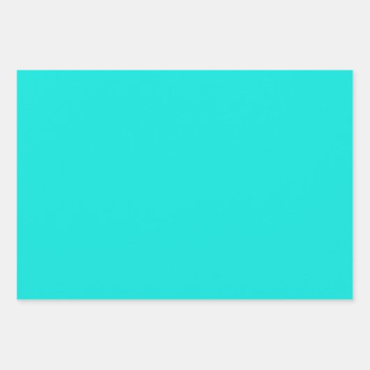 Helle türkisfarbene Farbe Geschenkpapier Set (Vorderseite)