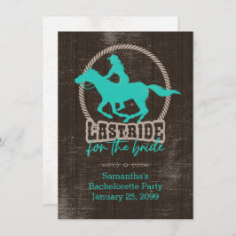 Helle türkisfarbene letzte Runde für die Einladung