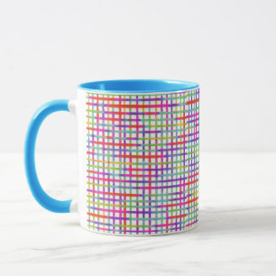 Helle und bunte blaue Henkeltasse Tasse