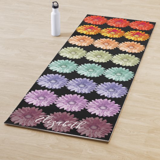 Helle und bunte Gänseblümchen Regenbogen Yogamatte (Beispiel)