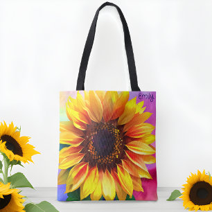 Helle und bunte Sonnenblumen-Einkaufstasche Tasche