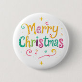 Helle und coole frohe Weihnachten Button (Vorderseite)