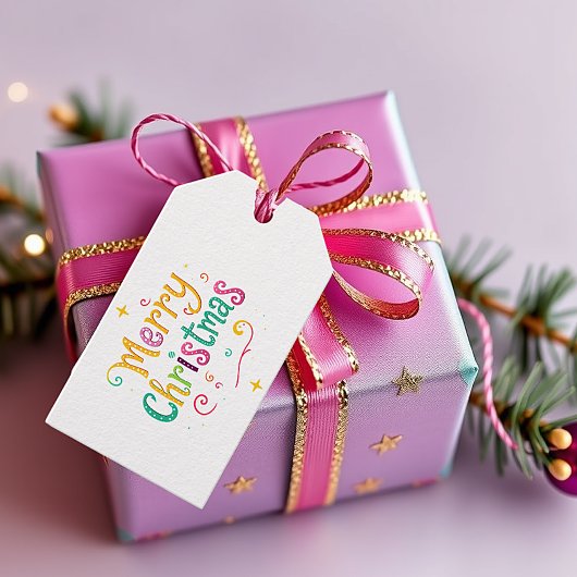 Helle und coole frohe Weihnachten Geschenkanhänger