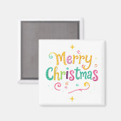 Helle und coole frohe Weihnachten Magnet (Vorderseite/Rückseite)