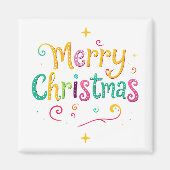 Helle und coole frohe Weihnachten Magnet (Vorne)