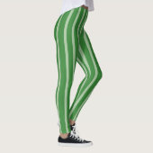 Helle und dunkelgrüne Streifen Leggings (Rechts)