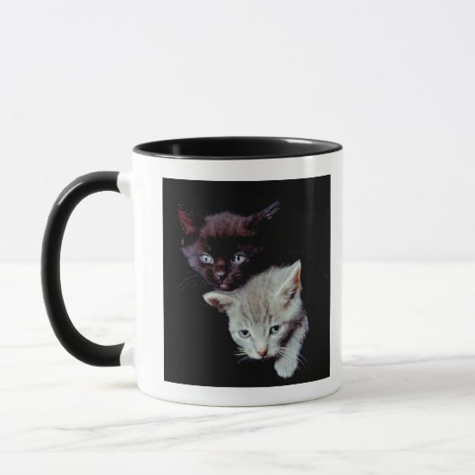 Helle und dunkle Kätzchen Tasse (Links)