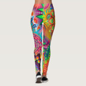 Helle und farbenfrohe Abstrakte Leggings (Rückseite)