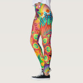 Helle und farbenfrohe Abstrakte Leggings (Links)
