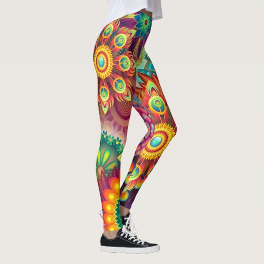Helle und farbenfrohe Abstrakte Leggings (Rechts)