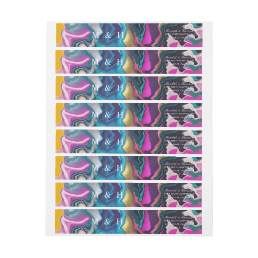 Helle und farbenfrohe Abstrakte Marmorierung (Bogen)