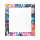 Helle und farbenfrohe Abstrakte Marmorierung Notizblock (Vorderseite)
