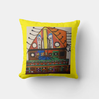 Helle und farbenfrohe Birdhouse-Gelb Kissen