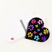 Helle und farbenfrohe Blume und Schmetterlinge Notizblock (Innenseite)