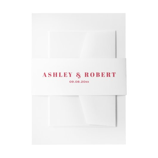 Helle und farbenfrohe Blumen-Hochzeit im Jugendsti Einladungsbanderole (Vorderseite Beispiel)