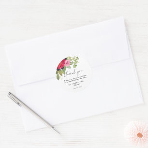 Helle und farbenfrohe Blumengarten Hochzeit Vielen Runder Aufkleber