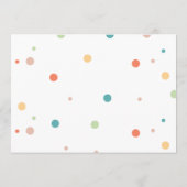 Helle und farbenfrohe Fun Unisex Moderne Babydusch Einladung (Rückseite)