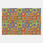 Helle und farbenfrohe geometrische Folie Geschenkpapier Set (Vorderseite 3)