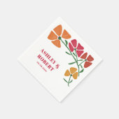 Helle und farbenfrohe Hochzeitsempfehlung im Jugen Serviette (Ecke)