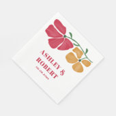 Helle und farbenfrohe Hochzeitsempfehlung im Jugen Serviette (Ecke)