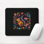 Helle und farbenfrohe Illustration eines Eichhörnc Mousepad (Mit Mouse)