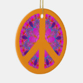 Helle und farbenfrohe Keramik des Friedenssymbols Ornament (Rechts)