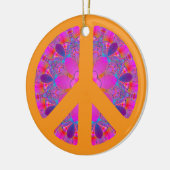 Helle und farbenfrohe Keramik des Friedenssymbols Ornament (Links)