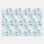 Helle und farbenfrohe Kinder Weihnachtsgeschenk Geschenkpapier Set (Vorderseite)