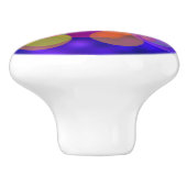 Helle und farbenfrohe Kreise Keramikknauf (Seitenansicht)