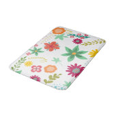 Helle und farbenfrohe Kunst und Blume Badematte (Schrägansicht)