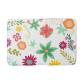 Helle und farbenfrohe Kunst und Blume Badematte (Vorderseite)