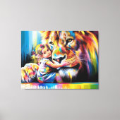 Helle und farbenfrohe Löwenschlucht Digitale Kunst Leinwanddruck (Vorderseite)