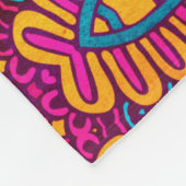 Helle und farbenfrohe Mandala Fleecedecke (Ecke)