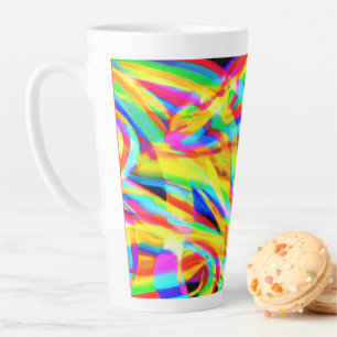 Helle und farbenfrohe Neonmuster Art Milchtasse