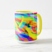 Helle und farbenfrohe Neonmuster Art Tasse (VorderseiteRechts)