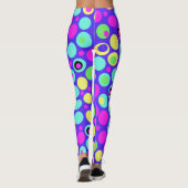 Helle und farbenfrohe Polka Dot Leggings (Rückseite)
