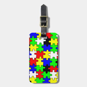 Helle und farbenfrohe Puzzleteile Gepäckanhänger