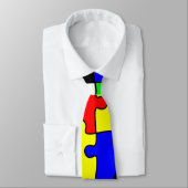 Helle und farbenfrohe Puzzleteile Krawatte (Gebunden)